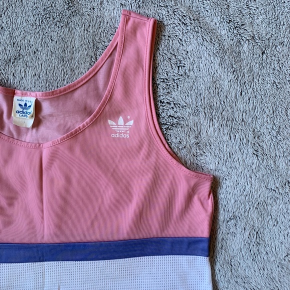 Adidas Retro Pink, Purple and White Tank - Picture 5 of 8